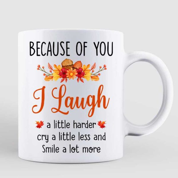 To My Bestie Doll Girls Sitting On Pumpkin Fall Season Best Friends Personalized Mug