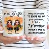 To My Bestie Fall Season Doll Besties Sitting Personalized Mug