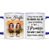 To My Bestie Fall Season Doll Besties Sitting Personalized Mug