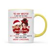 To My Bestie Sassy Girls Personalized Mug, Funny Christmas Gift For Sisters