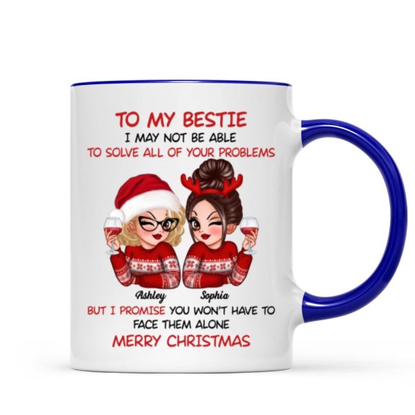 To My Bestie Sassy Girls Personalized Mug, Funny Christmas Gift For Sisters