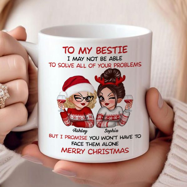To My Bestie Sassy Girls Personalized Mug, Funny Christmas Gift For Sisters