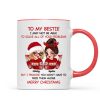 To My Bestie Sassy Girls Personalized Mug, Funny Christmas Gift For Sisters