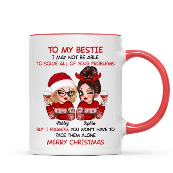 To My Bestie Sassy Girls Personalized Mug, Funny Christmas Gift For Sisters