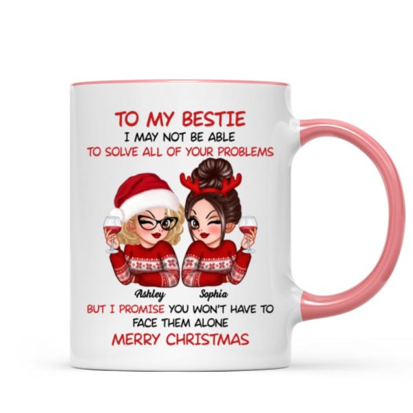 To My Bestie Sassy Girls Personalized Mug, Funny Christmas Gift For Sisters