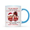 To My Bestie Sassy Girls Personalized Mug, Funny Christmas Gift For Sisters