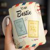 To My Bestie With Postage Stamp Design - Personalized Custom Coffee Mug - BST532_MG