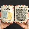 To My Bestie With Postage Stamp Design - Personalized Custom Coffee Mug - BST532_MG