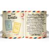 To My Bestie With Postage Stamp Design - Personalized Custom Coffee Mug - BST532_MG