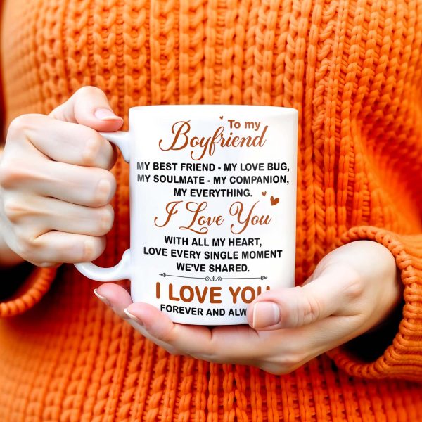 To My Boyfriend Soulmate And Companion Love Message - Personalized Custom Coffee Mug - CPL269_MG