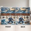 To My Courageous Sailor, Ship And Ocean Waves Design - Personalized Custom Coffee Mug - JBS103_MG