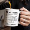 To My Cousin, You Mean So Much, Stars And Leaves - Personalized Custom Coffee Mug - FAM357_MG