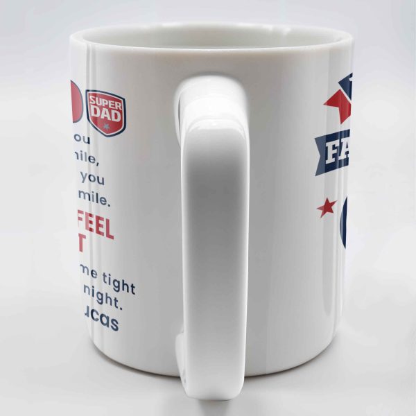 To My Dad, Sneaker And Super Dad Badge - Personalized Custom Coffee Mug - DAD230_MG