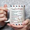 To My Daughter Ceramic Mug, Personalized Sweet Message, Cute Handholding Art, Unique Gift For Daughter