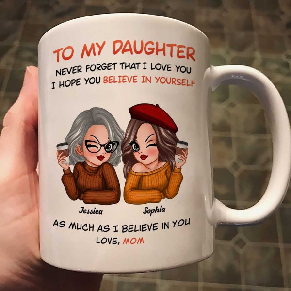 To My Daughter Fall Season Pretty Women Personalized Mug