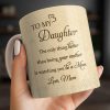 To My Daughter, Flowers and Hearts Design - Personalized Custom Coffee Mug - DAU268_MG