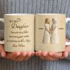 To My Daughter, Flowers and Hearts Design - Personalized Custom Coffee Mug - DAU268_MG