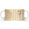 To My Daughter, Flowers and Hearts Design - Personalized Custom Coffee Mug - DAU268_MG