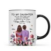 To My Daughter From Mom Happy Mother's Day Birth Flower Personalized Mug, Gift For Daughter