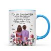 To My Daughter From Mom Happy Mother's Day Birth Flower Personalized Mug, Gift For Daughter