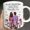 To My Daughter From Mom Happy Mother's Day Birth Flower Personalized Mug, Gift For Daughter