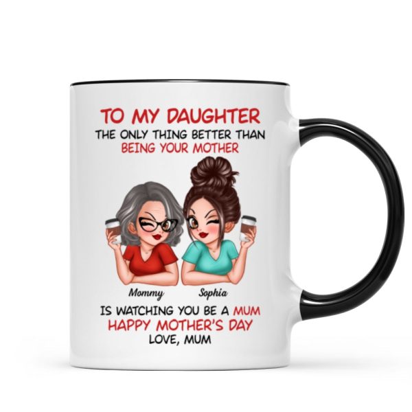 To My Daughter From Mum Happy Mother's Day UK Personalized Mug, Gift For Daughter