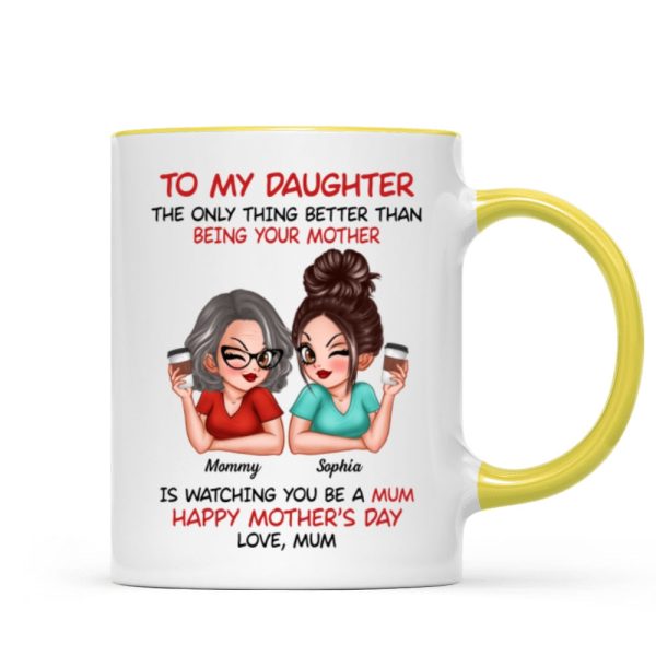 To My Daughter From Mum Happy Mother's Day UK Personalized Mug, Gift For Daughter