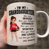 To My Daughter Granddaughter Volleyball Player You Are Braver Than You Think - Personalized Mug