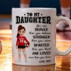 To My Daughter Granddaughter Volleyball Player You Are Braver Than You Think - Personalized Mug