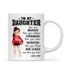 To My Daughter Granddaughter Volleyball Player You Are Braver Than You Think - Personalized Mug