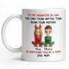 To My Daughter In Law, Love From Mom, Reindeer Antlers - Personalized Custom Coffee Mug - DILA052_MG