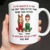 To My Daughter In Law, Love From Mom, Reindeer Antlers - Personalized Custom Coffee Mug - DILA052_MG
