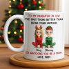 To My Daughter In Law, Love From Mom, Reindeer Antlers - Personalized Custom Coffee Mug - DILA052_MG