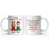 To My Daughter-In-Law, Thank You For Loving My Son, Christmas Reindeer Antlers - Personalized Custom Coffee Mug - DILA062_MG