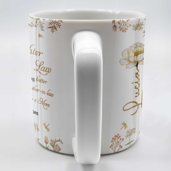 To My Daughter In Law Watching You Be A Mom With Flowers - Personalized Custom Coffee Mug - DAU193_MG
