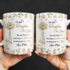 To My Daughter In Law Watching You Be A Mom With Flowers - Personalized Custom Coffee Mug - DAU193_MG