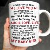 To My Daughter, Never Forget That I Love You, Mother and Daughter under Tree - Personalized Custom Coffee Mug - DAU152_MG