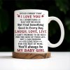 To My Daughter, Never Forget That I Love You, Mother and Daughter under Tree - Personalized Custom Coffee Mug - DAU152_MG