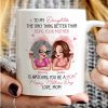 To My Daughter Personalized Ceramic Mug , Perfect Gift for Mother and Daughter, Featuring a Fun Design with Winking Characters