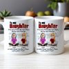 To My Daughter Personalized White Ceramic Mug with Custom Names, Heartfelt Gift for Mother and Daughter on Special Occasions