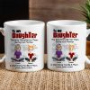 To My Daughter Personalized White Ceramic Mug with Custom Names, Heartfelt Gift for Mother and Daughter on Special Occasions