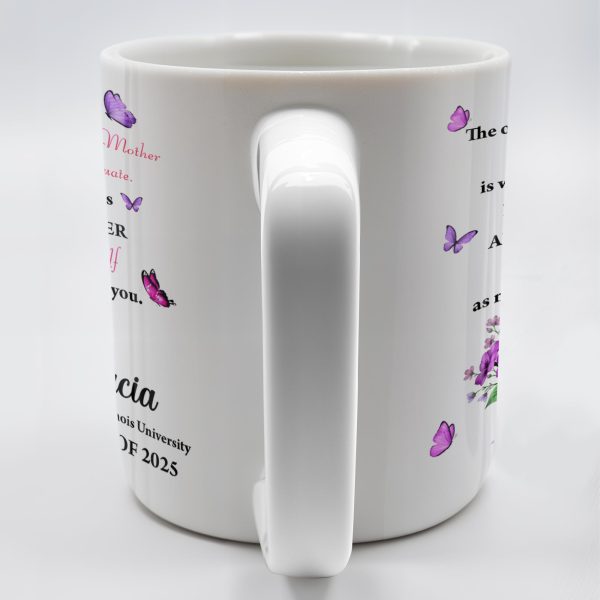 To My Daughter, The Only Thing Better Than Being Your Mother, Butterflies and Flowers - Personalized Custom Coffee Mug - GRAD296_MG