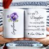 To My Daughter Watching You Be A Mom Pansy Flower Mug - Personalized Custom Coffee Mug - DAU079_MG