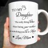 To My Daughter Watching You Be A Mom Pansy Flower Mug - Personalized Custom Coffee Mug - DAU079_MG