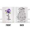 To My Daughter with Pansy Flower and Butterflies - Personalized Custom Coffee Mug - FM006_MG