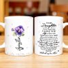 To My Daughter with Pansy Flower and Butterflies - Personalized Custom Coffee Mug - FM006_MG