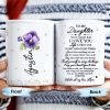 To My Daughter with Pansy Flower and Butterflies - Personalized Custom Coffee Mug - FM006_MG