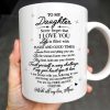 To My Daughter with Pansy Flower and Butterflies - Personalized Custom Coffee Mug - FM006_MG
