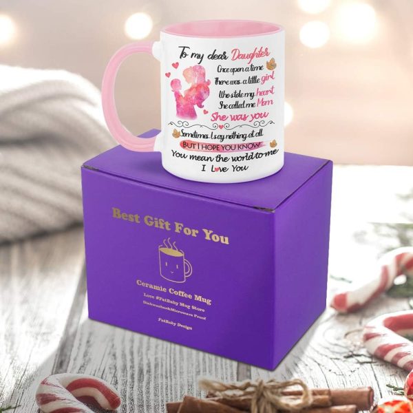 To My Dear Daughter Coffee Mug You Mean the World to Me, Gift for Daughter from Mom, Birthday Christmas Gift