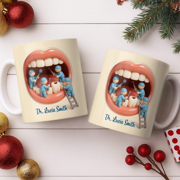 To My Favorite Dentist, A Smile Better Than Any - Personalized Custom Coffee Mug - DOC069_MG